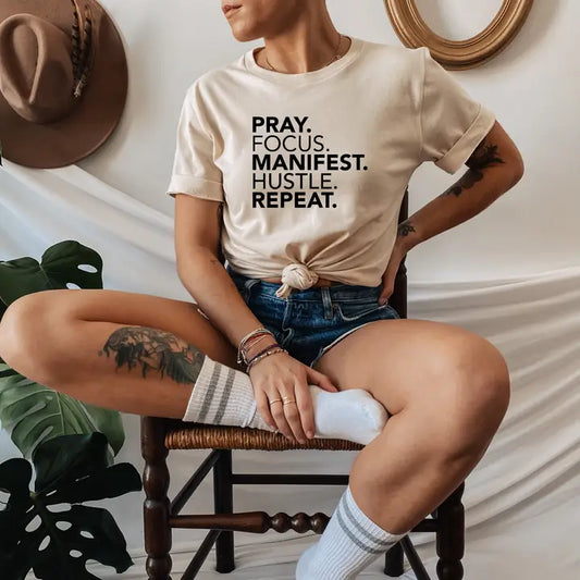 Pray. Focus graphic tee
